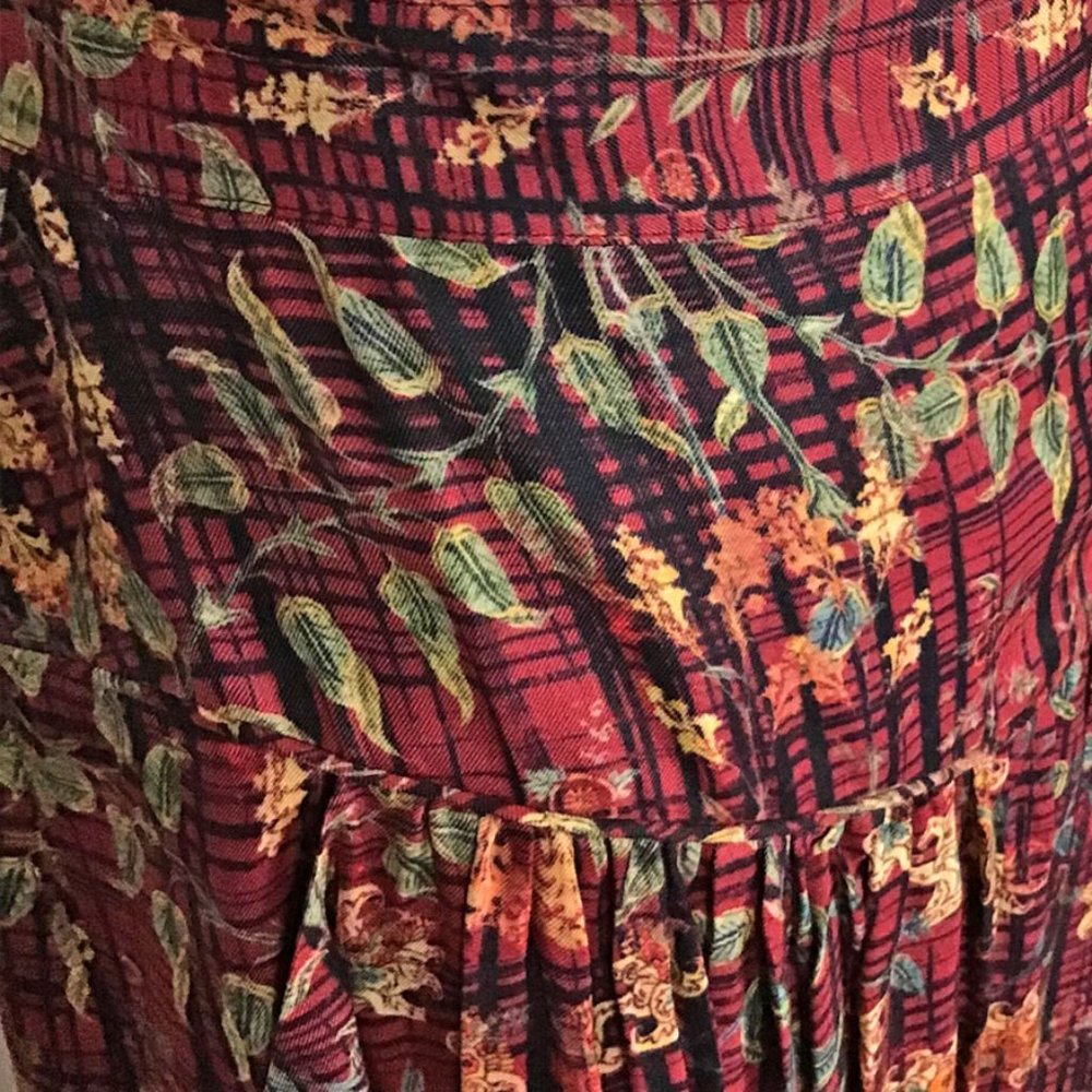 Peruvian Connection Fall Leave Pattern Silk Blend… - image 4